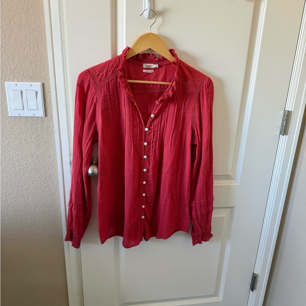 NWOT FAHERTY BUTTON UP TOP